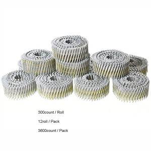 2-1/2-Inch x .092-Inch 15-Degree Collated Wire Coil Full Round Head Ring Shank Coil Nail