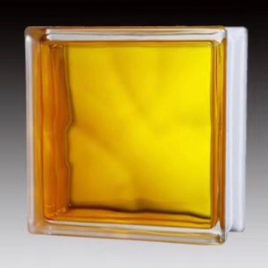 colored square clear art building solid glass block