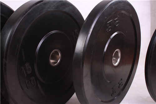 Black rubber Weight Lifting bumper  Plates03