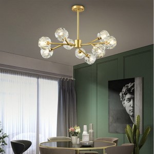 Luxury Decorative Brass Chandeliers for Dining Room Loft Sputnik lighting