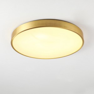 Round Led Luxury Decorative Brass Ceiling Lamp