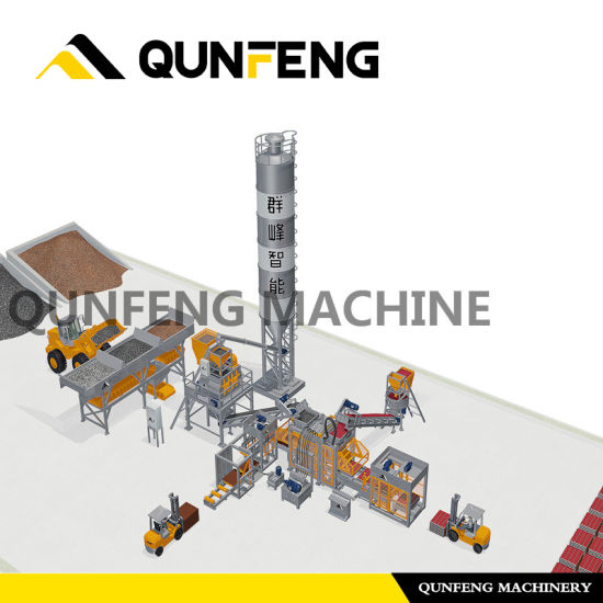Factory Supply Full Automatic Paver Hollow Block Brick Making Machine Production Line