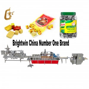 BRIGHTWIN automatic chicken bouillon cube pressing  wrapping and boxing machine production line