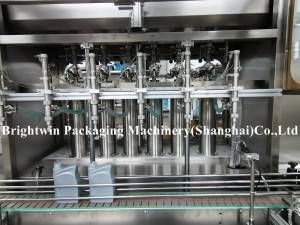 Automatic 6 nozzles filling and capping machine for engine oil