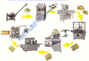 Automatic Seasoning Spice Cubes Making Pressing Boxing Packaging Machine
