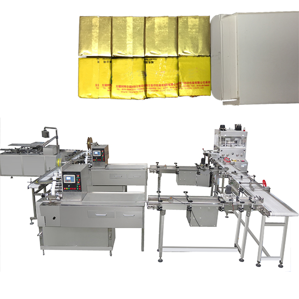 A Serbian customer's 360pcs/min 10g chicken beef vegetable bouillon cube pressing wrapping boxing machine line