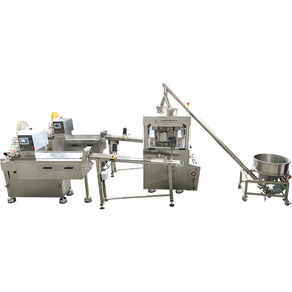 Brightwin Powder Feeding, 10g Chicken Cubes Pressing To wrapping machine Line For a Customer From Colombia Featured Image