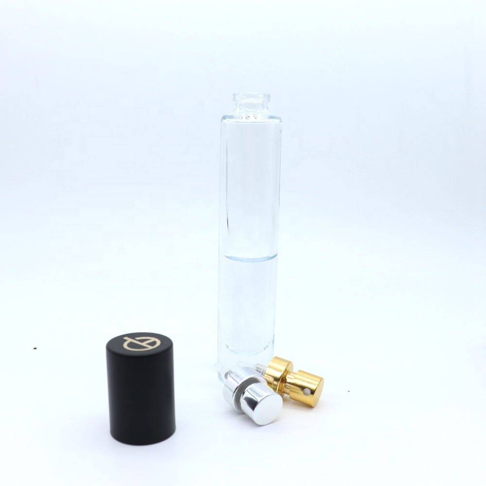 20ML Refillable Cylinder Empty Small Spray Perfume Glass Bottles with Mist Sprayer
