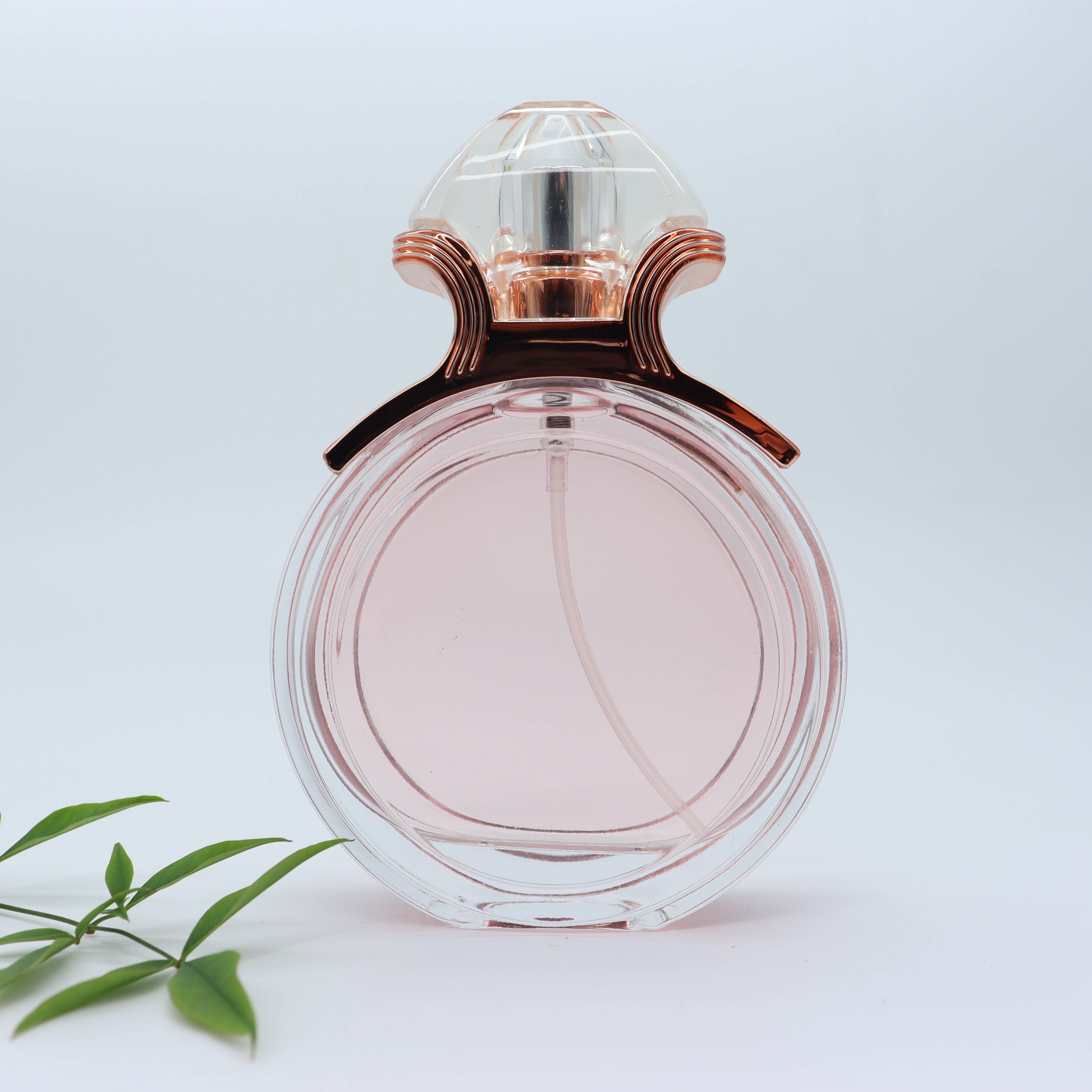 Cute round shape Luxury perfume bottles factory manufacture supply 55ml glass bottle