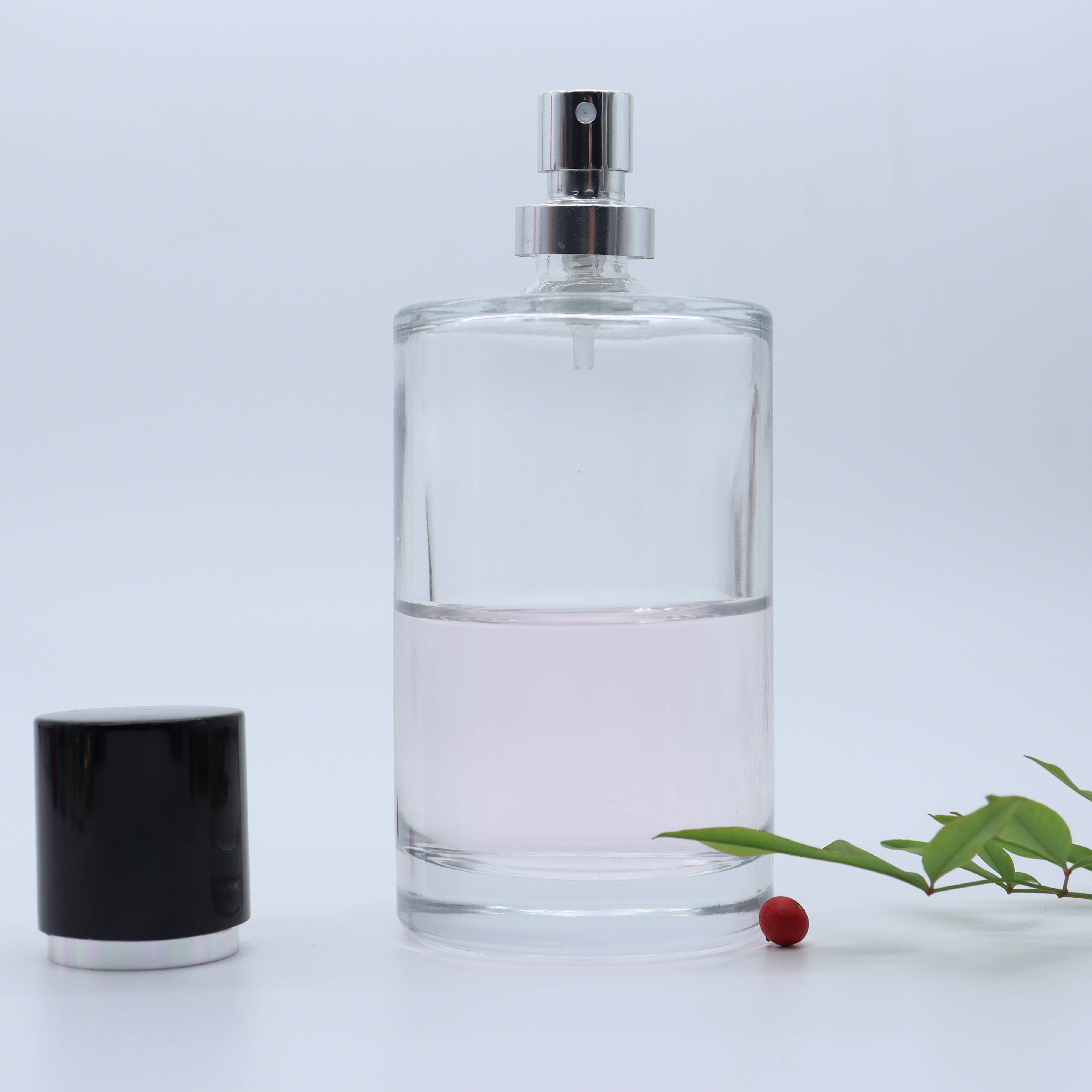 Wholesale luxury brand perfume glass bottles cylinder perfume bottle 110ml with best price