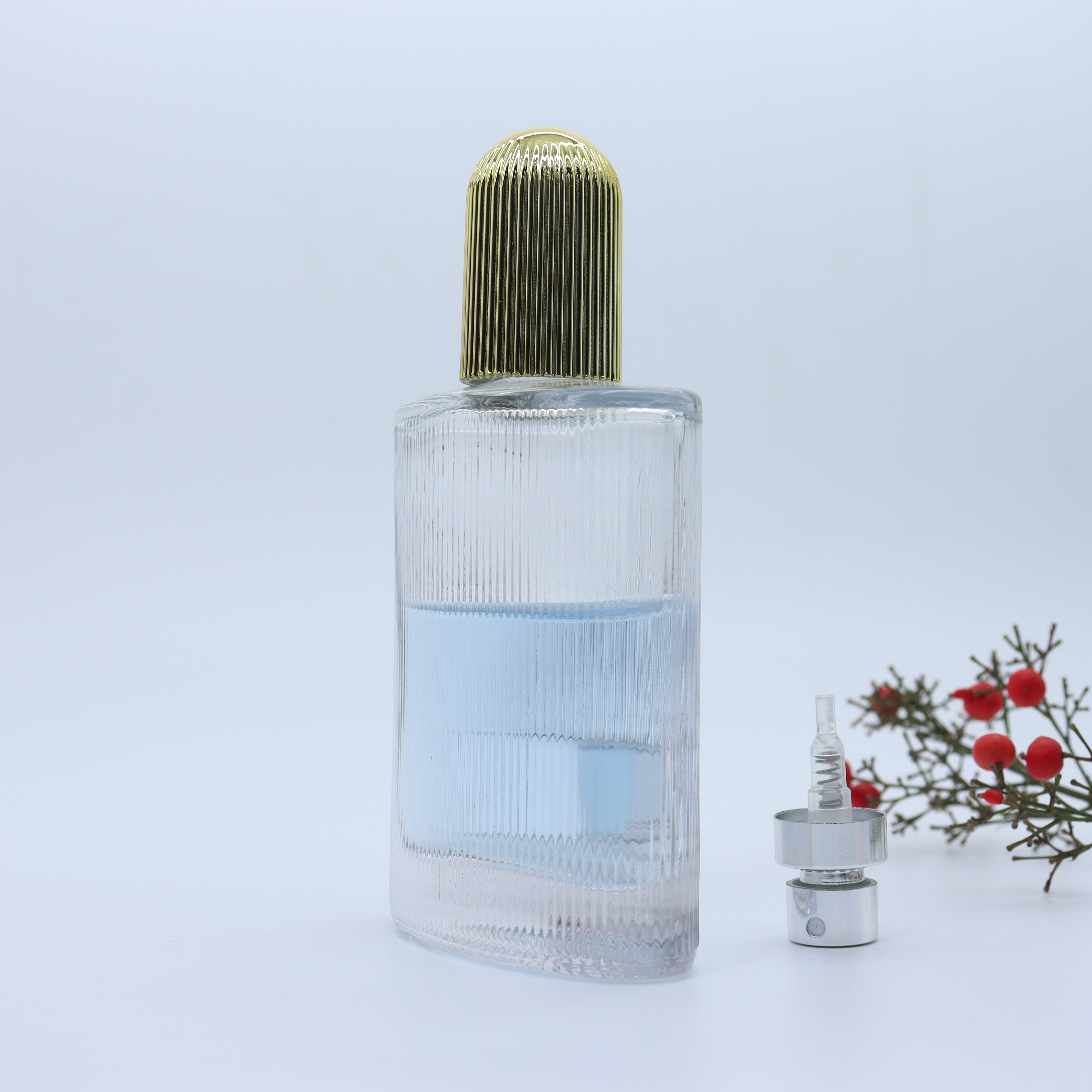 New luxury spray bottle glass 30ml with pump sprayer perfume bottles factory price