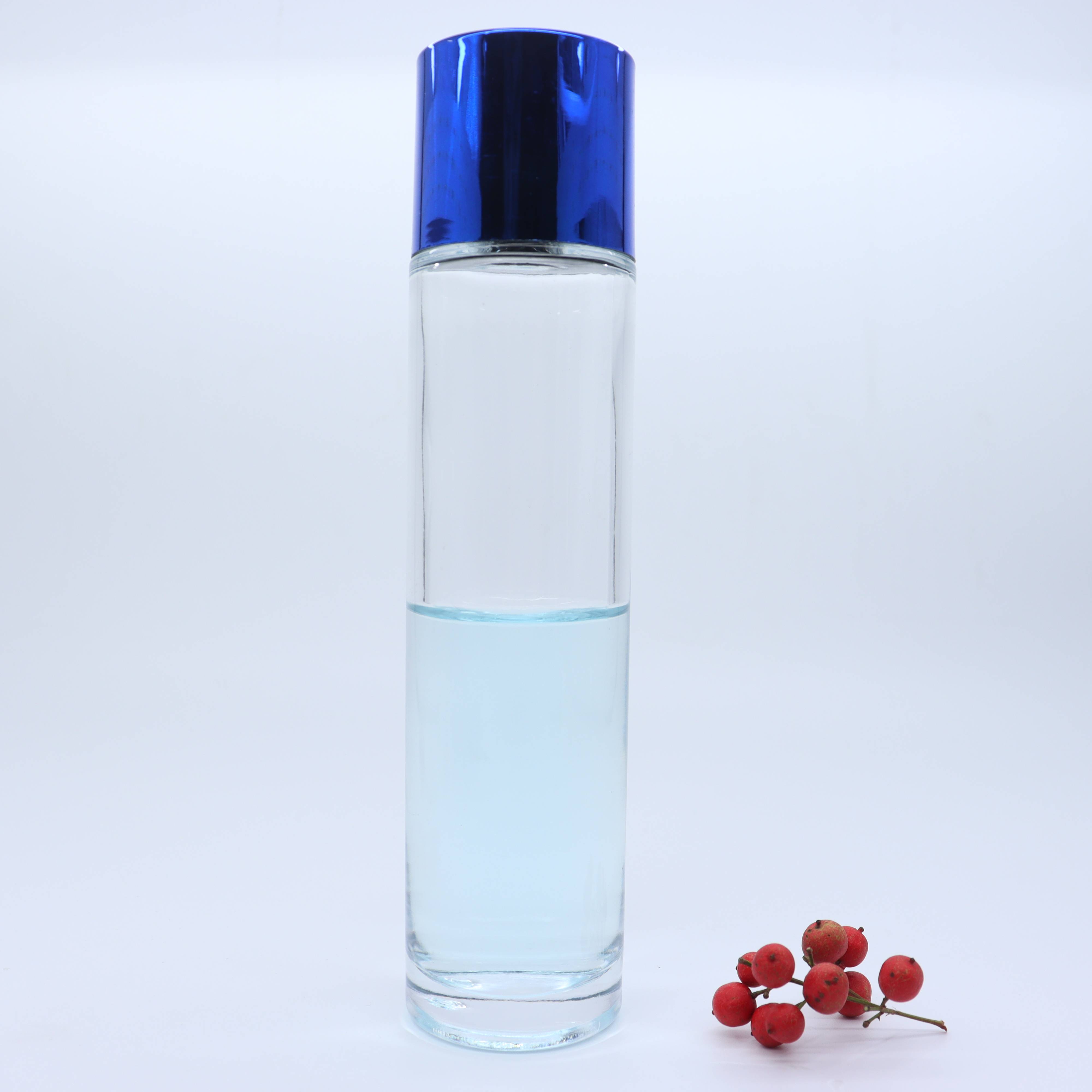 Golden pump spray Classical Factory supply wholesale cheap cylinder glass perfume Bottle