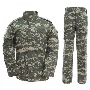 Grey ACU military tactical uniform