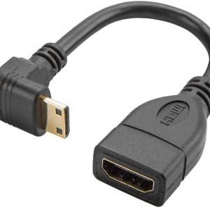 Mini HDMI to HDMI Cable 0.5ft/0.15Meter, #CC0348