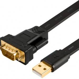 USB to RS232 Flat Cable (FTDI Chipset), 10FT/3Meters, #CD0621