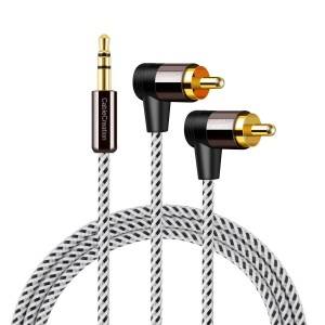 3.5MM to 2RCA Cable  3Feet / 0.9 Meter, # CC0824