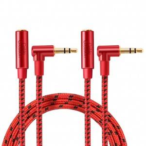 3.5mm Headphone Extension Cable 1.5Feet, 0.45Meter, 2-Pack, #CC0910