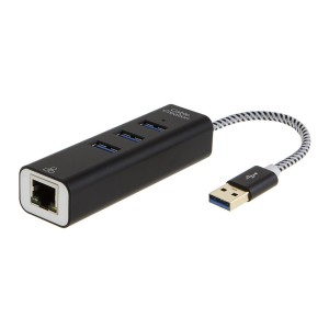3-Port USB 3.0 Hub with Gigabit Ethernet Adapter ,#CD0195