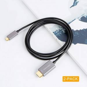 USB C to HDMI 4K Aluminum Slim-port Cable Adapter 6Feet / 1.8Meters, # CD0543