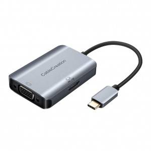 USB C to Dual HDMI + VGA UHD Supported Adapter, # CD0586