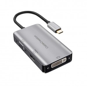 USB C to HDMI + DVI + VGA Adapter,Space Gray, #CD0587