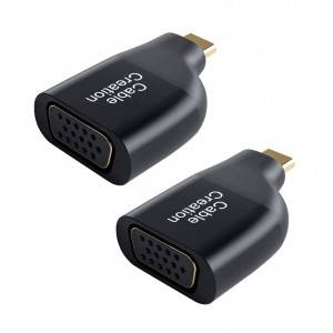 USB-C to VGA Adapter Mini Size,【2PACK】, # CD0612-2