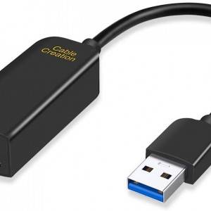 USB 3.0 Ethernet Adapter 10/100/1000 Mbps Gigabit Network Cable, #CD0658-1