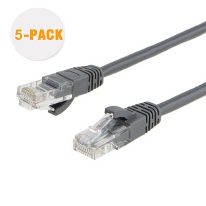 CAT 5e Ethernet Patch Cable 7 Feet/2.135 Meters (5-Pack), #CL0119
