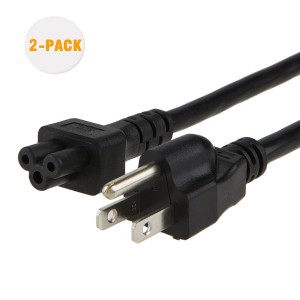 3 Prong AC Power Cord 2-Pack 3 Feet /0.9 Meters, #CP0009