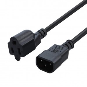 18AWG Standard Computer Power Adapter Cord 1 Foot/0.3Meters, #CP0015