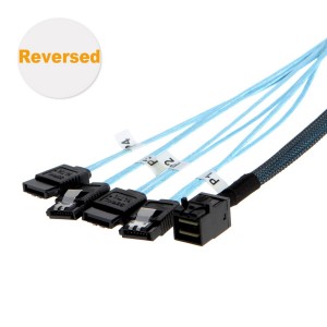 OEM Manufacturer Sata 22 Pin Adapter - SFF-8643 to 4X SATA Cable 3.3 Feet/1 Meter (Reversed Version), #CS0037 – CableCreation