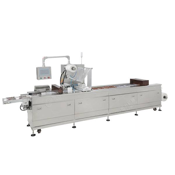 Automatic thermoforming vacuum packing machine