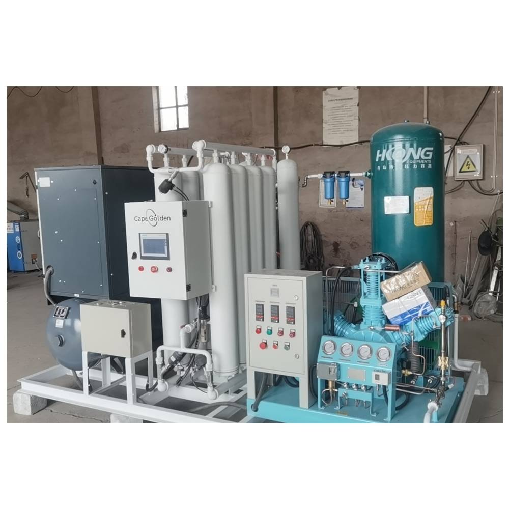 Integrated oxygen generator for filling cylinders 5Nm3/h for small hospital