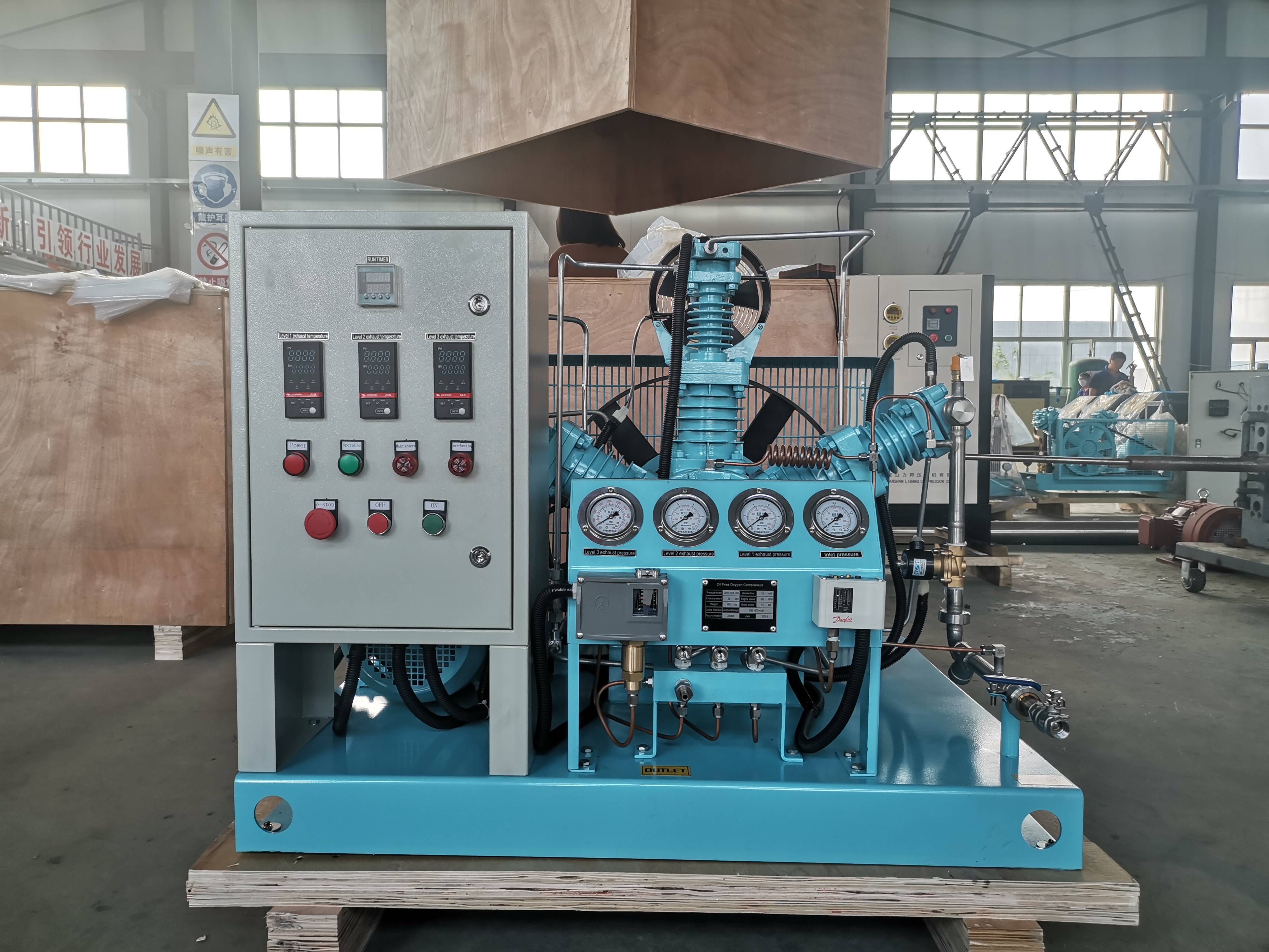What is the usage of high pressure oxygen compressor