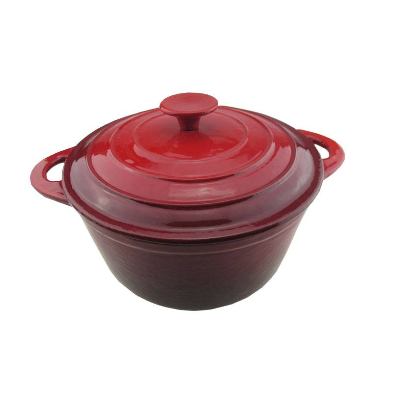 hot sale red enamel cast iron pot