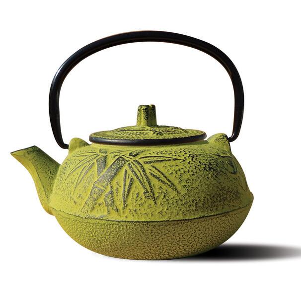 Moss Green Cast Iron "Osaka" Teapot, 20 Oz.