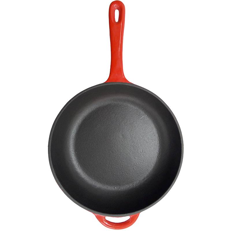 Enameled Cast Iron Skillet, 10-inch, Red