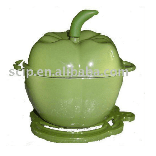 easy clean green apple shaped casserole pot