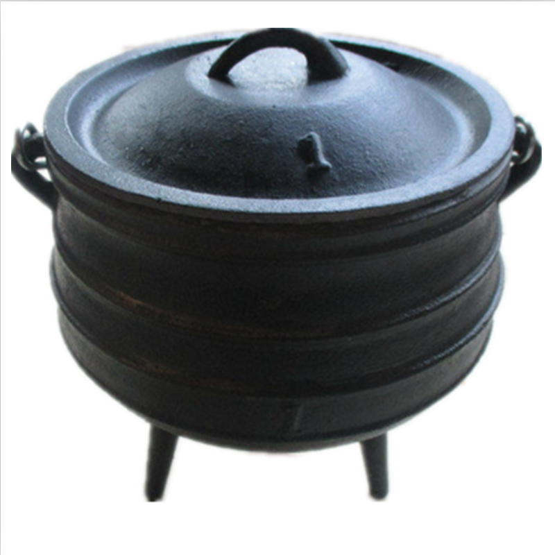 Wholesale FDA LFGB mini cast iron potjie pot, black paint co