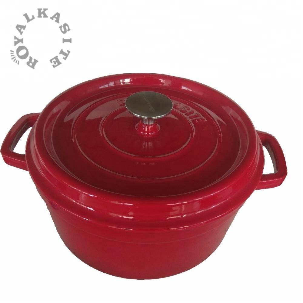cast iron glossy enamel thermal casserole cookware