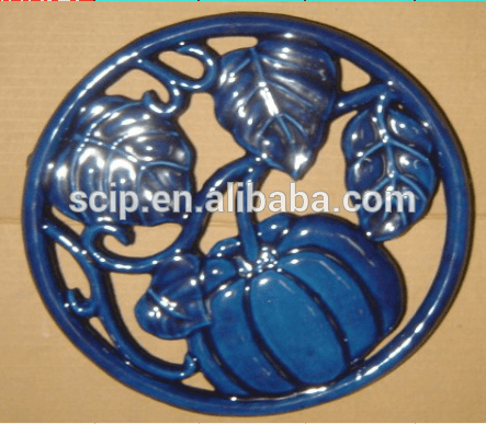 Cheap price Fancy Modern Glass Teapot -
 Pumpkin pattern cast iron trivet Insulation mat cast iron pot holder – KASITE