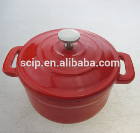 RD-10 red color Enameled Coated Cast Iron casserole for sale