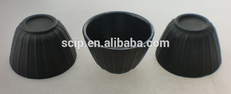 hot sale 0.125L black enamel cast iron cups
