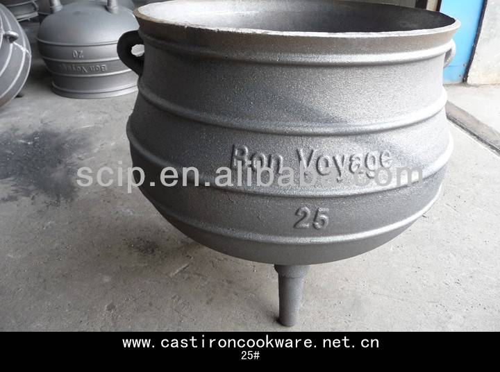 25# cast iron three legged potjie pot wholesale