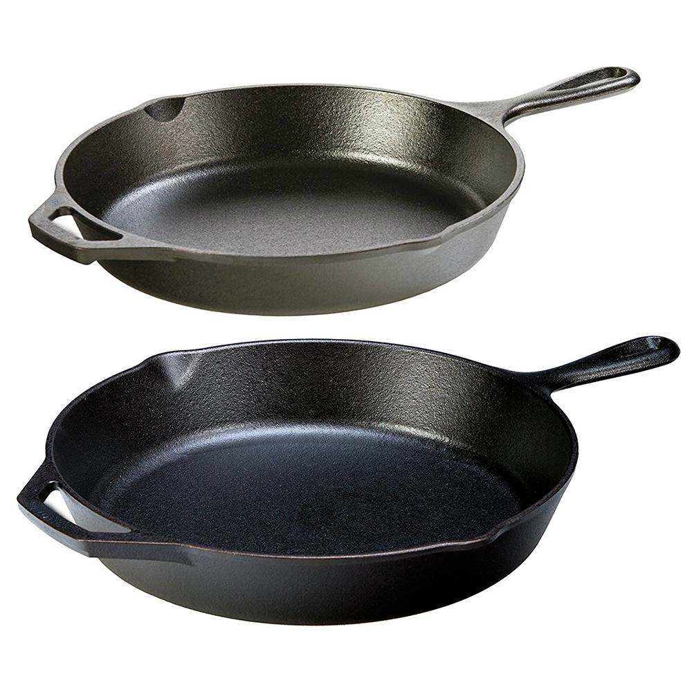 Factory Cheap Import Cast Iron Cookware -
 Seasoned Cast Iron 2 Skillet Bundle. 12" + 10.25" Set of 2 Cast Iron Frying Pans – KASITE