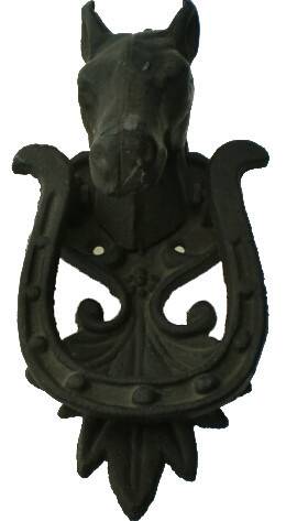 antique cast iron horse door knocker