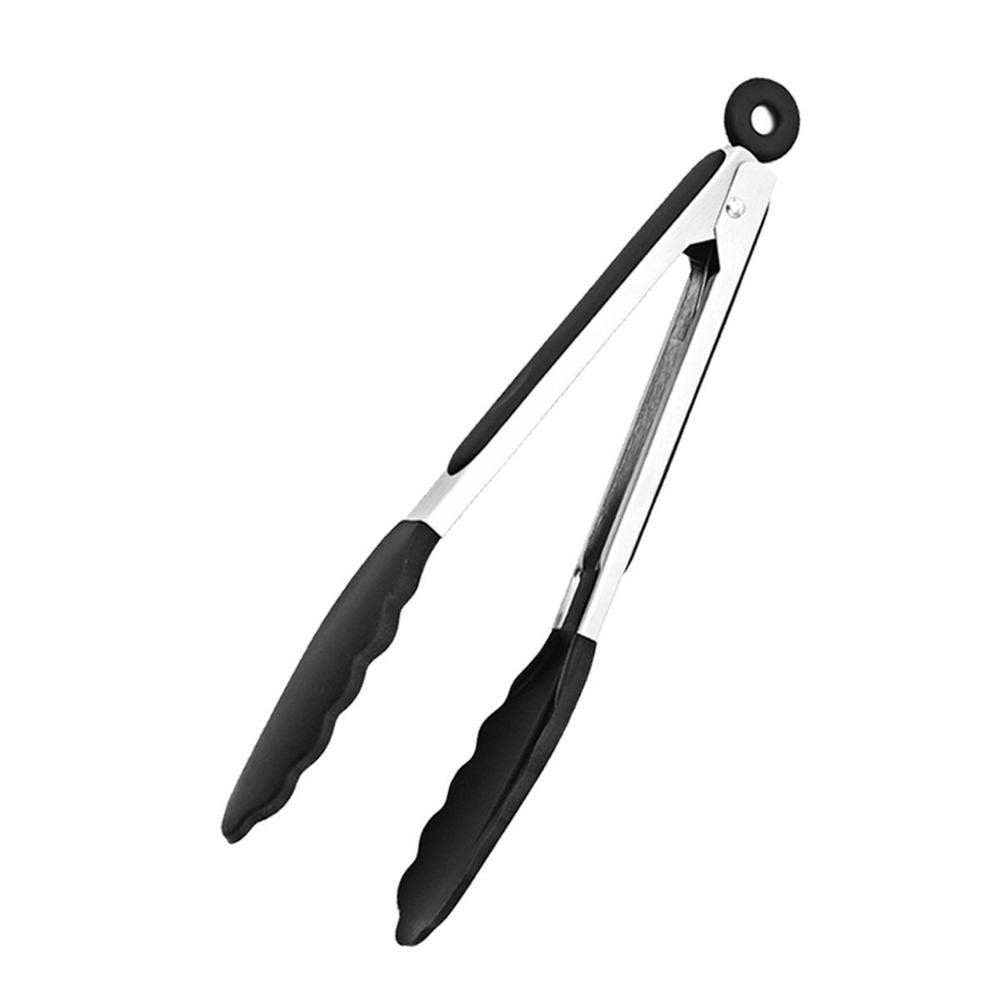 Stainless Steel Kitchen Cooking Tongs With Silicone Tips For Barbecue and Grill 9 Inch