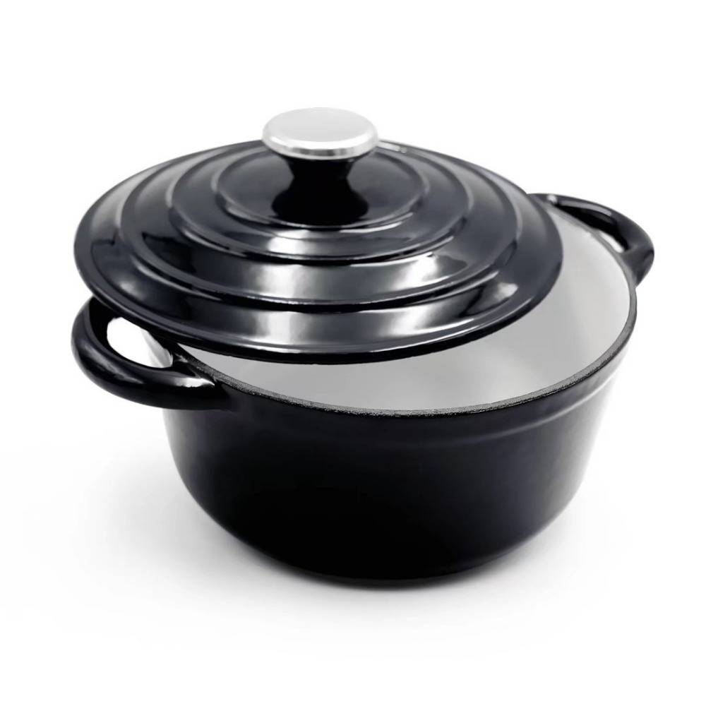best selling Enameled Cast Iron Dutch Oven – 5 Quart Black