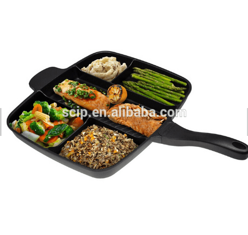 Master Pan Divided Frying Pan for All-in-One Cooked Breakfast