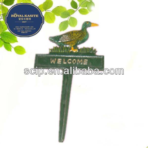 duck cast iron welcome signs for garden decoration